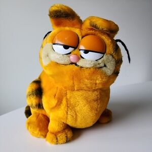 Vintage Garfield Damon Plush 1981 Life Size Large Sitting Cartoon Cat Orange 13"